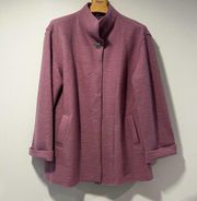 NWOT J. Jill Wool Oversized Coat Lilac Purple Buttondown Medium