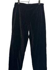 Ruby Rd. Black Velour 100% Cotton Dressy Slack Business Pants Women Sz 10