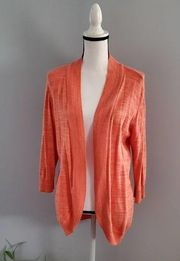 Covington Orange Lightweight Open Cardigan L