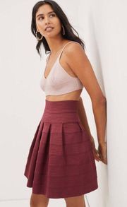 NEW Anthropologie Girls From Savoy Full Pleat Structure Ponte Skirt XS Small