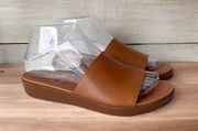 Fitflop Sola leather slip on sandals caramel 6