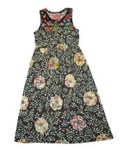 NWT Johnny Was Kashim Easy Fit Tank Dress in Floral Print Stretch Jersey L $198