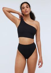 NWT Ribbed High-Rise Bikini Bottom