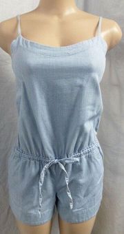 "LOFT" LIGHT BLUE CHAMBRAY CASUAL JUMPSUIT ROMPER SIZE: 4 NWT