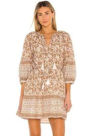 Cleobella Rosy Peasant Puff Balloon Sleeves Floral Paisley Mini Dress