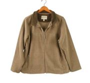 NWT Cabela's Women's Snake River Full Zip Front Coffee Brown Fleece Jacket XL