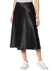 G by Giuliana Black Label Bias-Cut Satin Skirt