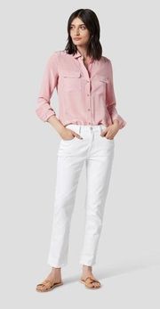 Equipment Slim Signature Silk Shirt in Zephyr Pink