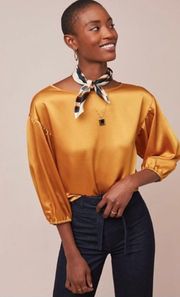 Anthropologie Satin Blouse