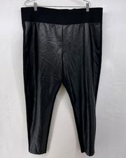 Torrid size 3 Faux Leather & Ponte Pixie Pant - Black pants b31