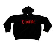 Adika Trouble Black Hoodie Sweater , sz XL