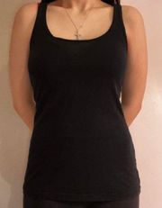 Ambiance Apparel Black Sheer Mesh Racerback Tank Top