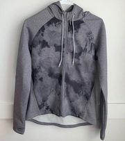 Mondetta Gray Floral Active Full Zip Hoodie