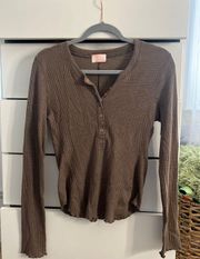 Brown Long Sleeve Shirt