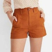 Madewell Camp Shorts in rust M