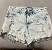 Ripped Denim Shorts Size 3