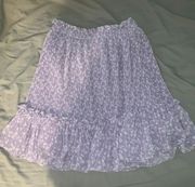 Purple floral skirt