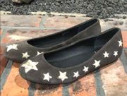 Penny loves Kenny gray suede Star  Flats size 8