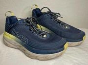 Hoka One One | Women's Blue and Yellow Bondi 6 Running Shoe Size 9