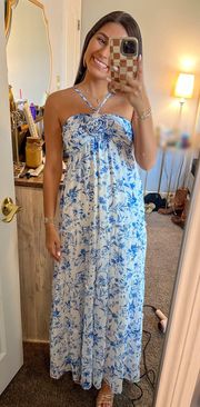 Boutique Blue/white Maxi Dress 