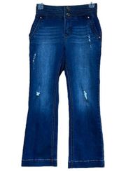 Versona Straight Leg Distressed Modern Denim Jeans - Woman’s Size 2