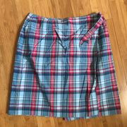 Wrap Skirt Plaid Cotton 10