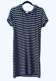 Cabi Dockside Hooded Striped Dress