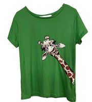 MISSLOOK Giraffe Screen Tee size S green