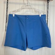 L.L. Bean Women’s Blue Recycled Polyester High Waisted Shorts Size 14