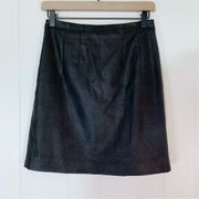 Topshop Black Vegan Leather Skirt 4