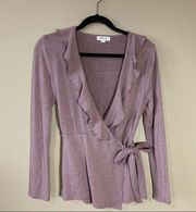 ✨ Taylor & Sage Mauve Wrap Sweater XS