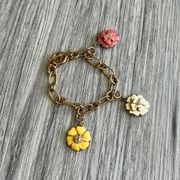 Stella & Dot Bloom Flower Charm Bracelet‎