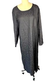 Eileen fisher woman vintage sheath maxi dress size 1x lagenlook