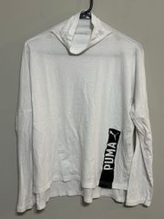 White Turtleneck / Mock Neck Long Sleeve T-shirt