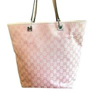 Gucci- GG Canvas Leather-Trimmed Tote - Vintage