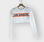 Truly Madly Deeply Vintage 2000's "Los Angeles"  Long Sleeve Cropped Top