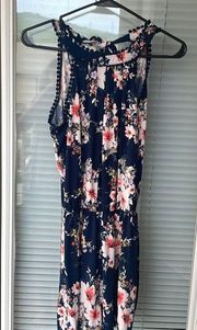 Navy Floral Romper