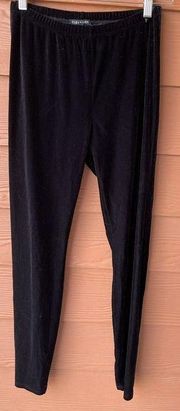 Eileen Fisher Women’s Size XS  Black Velvet Pull On Skinny Leg Pants