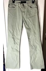 Juicy Couture sz 28 Sage Green jeans Flare leg boot cut heart pocket