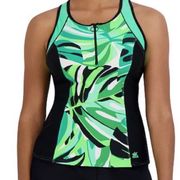 Women's ZeroXposur 1/4-Zip Scuba Tankini Swim Top