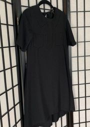 BCBGMaxAzaria Straight Shift Short Sleeve Knee Length Aisha Dress Black X-Small