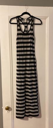 Black & Gray Maxi Dress