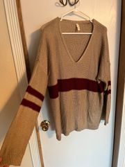 Tan/Maroon Sweater