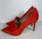 Boden Suede leather Red Heels Pointed Toe 6/37