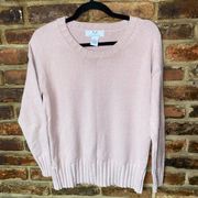 Magaschoni Pink Knit Long Sleeve Pullover Sweater Women's Size Small