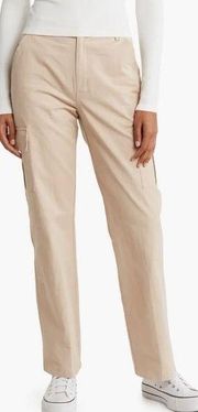 Straight Leg Cargo Pants In Sand Size Large