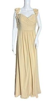 Jasmine Bridal Charlotte Chiffon Long Bridesmaid Dress Almond Sweetheart Neck