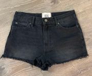 Urban Outfitters BDG Raw Hem black Denim Jean Shorts Size 27