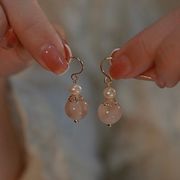 18K Gold Plated Crystal Agate Dangle Drop Earrings for Women,Agate Earrings