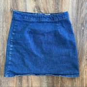 ASOS Blue Denim Zipper Back Mini Skirt Size 6